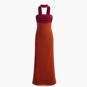 Commense orange and red strapless dress Medium
